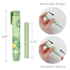 Wrapables Clickable Push Button Erasers, Retractable Erasers with Refills (Set of 2)