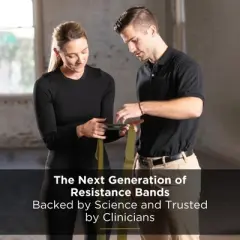 THERABAND CLX Band with Loops, 5 FT, Gold, Max Thickness, 14.2 LBS Resistance, Level 8, Latex Free