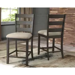 Set of 2 Rokane Upholstered Counter Height Barstools Brown - Signature Design by Ashley