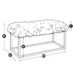 Carolyn Ottoman Bench - Chic Home 