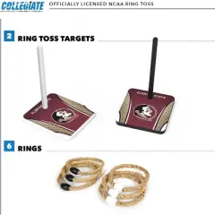 NCAA Florida State Seminoles Solid Wood Quoits Toss Game