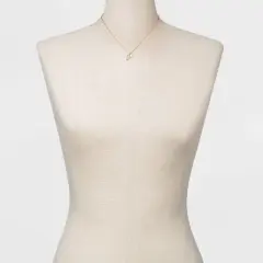 Stone and Square Charm Pendant Necklace - A New Day&trade; Gold