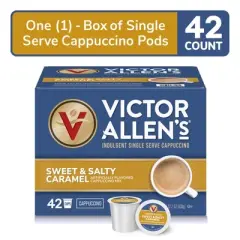 Victor Allen's Coffee Sweet & Salty Flavored Caramel Cappuccino Cups, 42 Ct