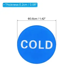 Unique Bargains Acrylic Self-Adhesive Decor Home Business Hot/Cold Water Labels