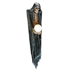 Design Toscano The Grim Reaper Illuminated Wall Sculpture