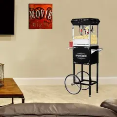 Great Northern Popcorn 6 oz. Foundation Popcorn Machine With Cart - Black