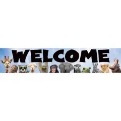 Teacher Created Resources&reg; Go Wild Animals Welcome Banner, 8" x 39", Pack of 6