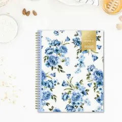 Day Designer 2024-25 Weekly/Monthly Planner 11"x8.5" Wirebound Blue Bouquet: Adult Stationery, July-June Calendar, Tabs