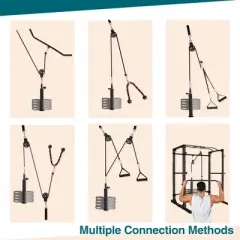 COZONY Heavy-Duty Cable Pulley System for Home Gym, Lat Pulldown Attachment for Triceps, Biceps Curl, Back & Forearm Workouts
