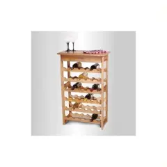 Wood 36 Bottle Wine Rack Brown-Pemberly Row 