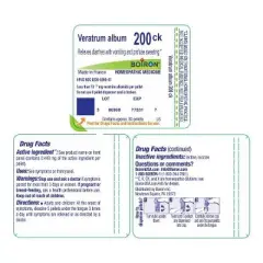Veratrum Album 200CK by Boiron Homeopathic Single Medicine For Digestive  -  80 Pellet