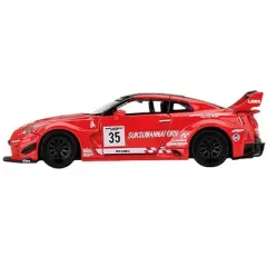 Nissan 35GT-RR Ver.1 LB-Silhouette Works GT LBWK RHD #35 Red w/Black Top & Graphics Ltd Ed 1/64 Diecast Model Car by TSM