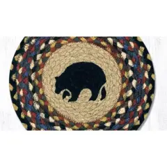 Earth Rugs Black Bear Round Trivet &ndash; Rustic Cabin Kitchen Hot Pad 10"x10"