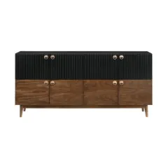 Amigo Veneer Wood Buffet Black/Walnut - Armen Living