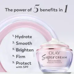 Olay Super Cream Ultra Lightweight Facial Moisturizer Sunscreen - SPF 30 - 0.5oz