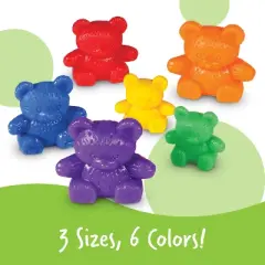 Learning Resouces Three Bear Family Bear Family Counters Rainbow Set