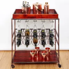 Old Dutch International Avalon Wine/Serving Cart 28" x 16" x 32"