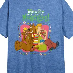 Scooby Doo "Merry Munchies" Women's Royal Blue Short Sleeve Sleep Shirt