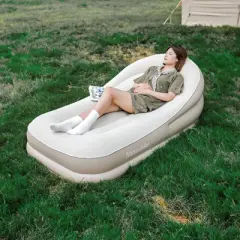 Naturehike Self Inflatable Sofa with pillow,Ergonomic,Skin Friendly,Fast Inflation,Portable Blow Up Sofa Chair for Camping Tent Home Use