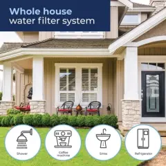 PURELINE 25 Micron Whole House Water Filter Replacement Compatible with GE FXHTC, Culligan RFC-BBSA, Dupont, Pentek, and Whirlpool Filters (2 Pack)