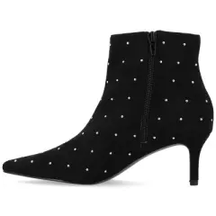 Journee Collection Womens Rossia Tru Comfort Foam Inside Zip Kitten Heel Bootie