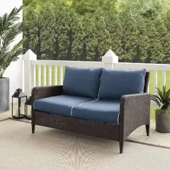 HomeStock Kiawah Outdoor Wicker Loveseat