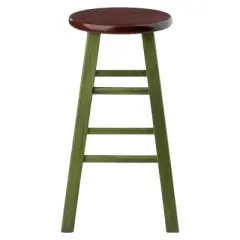 24"Ivy Counter Height Barstool - Green - Winsome