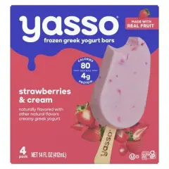 Yasso Frozen Greek Yogurt Strawberry and Cream Bars - 4pk/14 fl oz