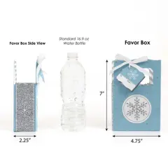 Big Dot of Happiness Winter Wonderland - Snowflake Holiday Party and Winter Wedding Favor Boxes - 12 Count