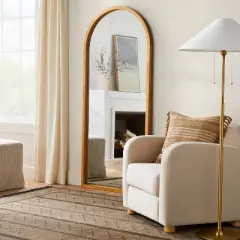 32" x 72" Wooden Arch Mirror Brown - Threshold&trade; designed with Studio McGee