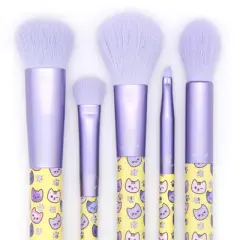 MODA Brush Pretty Paws 5pc Kitty Makeup Brush Kit, Includes Domed Shader, Angle Liner, and Accentuate Makeup Brushes