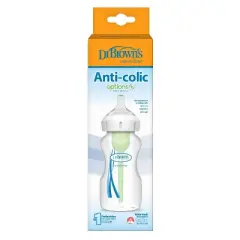 Dr. Brown's 9oz Anti-Colic Options+ Wide-Neck Baby Bottle with Level 1 Slow Flow Nipple - 0m+