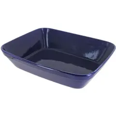 Blue Rose Polish Pottery 1351 Zaklady Large Deep Baker