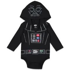 Star Wars Chewbacca Darth Vader R2-D2 Baby 3 Pack Long Sleeve Bodysuits Newborn to Infant