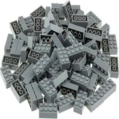 Strictly Briks Classic Bricks 96 Piece 2x4 Gray Building Brick Creative Play Set - 100% Compatible with All Major Brick Brands