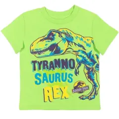 Jurassic World Dinosaur 4 Pack Graphic T-Shirts Red/Green/Blue 