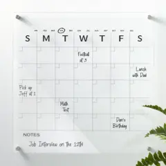 mDesign Acrylic Wall Calendar - Square