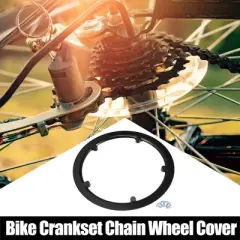 Unique Bargains 52 Teeth 4.17" 5 Holes Bicycle Crankset Chain Wheel Cover Protector Black 2 Pcs