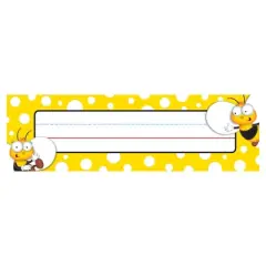 Carson Dellosa Education Buzz-Worthy Bees Name Plates, Grades PK-5, 36 Per Pack, 6 Packs
