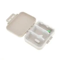 Unique Bargains 3 Grids Single Layer Independent Pill Box 1 Pc