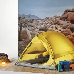 2 Person A Frame Camping Tent Yellow - Embark&trade;: Polyester, 3 Season, Mesh Windows