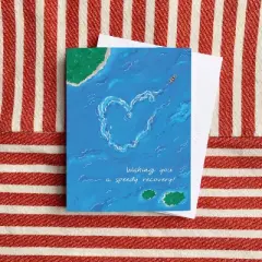Speedy Recovery Boat Get Well Sympathy Greeting Card Pack Sets (3 ct) by Ramus & Co