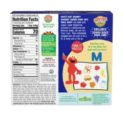 Earth's Best Organic Blueberry Toddler Snack Bars Sesame Street Sunny Days - 7ct