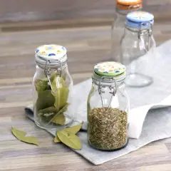 Gibson Laurie Gates California Designs Tierra 4 Piece Mini Glass Jar Canister Set