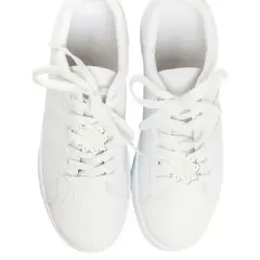 Unique Bargains Pearls Flowerss Shoelace Charms Beige 1 Pair