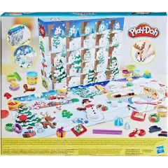 Play-Doh Advent Calendar Toy for Kids 3 Years and Up with Over 24 Surprise Accessories, Playmats, and 24 Cans, Assorted Colors, Non-Toxic