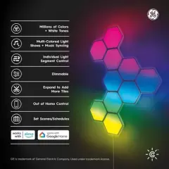 GE Cync Dynamic Effect 5pk Novelty Tile Lights