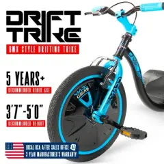 Drift Trike for Kids Ages 5+ with Adjustable Seat and Big 16" Front Wheel &ndash; Madd Gear Ride-On