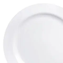 Smarty Had A Party 10.25" White Economy Round Plastic Dinner Plates - 120 pcs
