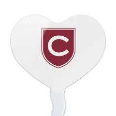 Colgate University Secondary Logo Heart Love Cupcake Picks Toppers Decoration Set of 6